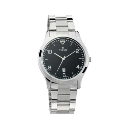 Titan Workwear 1770SM02 Black Dial Stainless Steel Men Watch